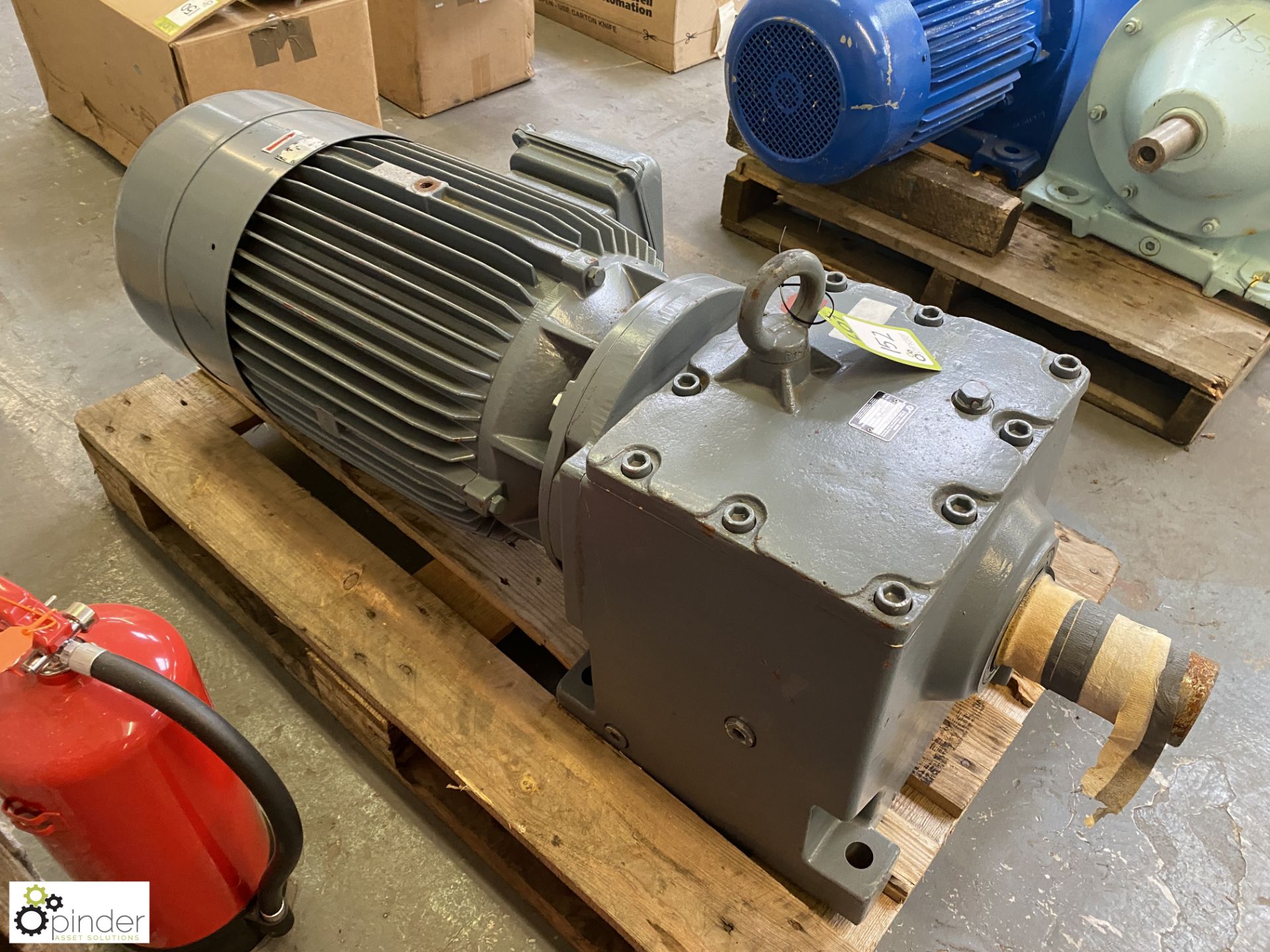 Nord Geared Motor 73-200 L4 CR50 ratio 23.34:1, 63rpm, braked 30kw Motor (Location Carlisle Site 1) - Image 2 of 5