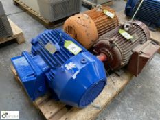 3 Electric Motors, including CMG PPA180L4, 22kw, 1465rpm; CME PPA150L4, 18.5kw, 2940rpm; GEC