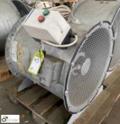 Woods galvanised Axial Ducting Fan, 500mm, 6.2kw, 2910rpm, with Telemecanique starter (Location