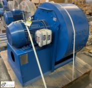 RHF Fans Ltd BW9-500T2 Centrifugal Fan Set, with Brook Crompton 18.5kw electric motor, unused (