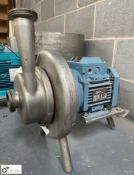 APV W-20/20-220 135 stainless steel Centrifugal Dairy Pump, with 1.5kw motor (Location Carlisle Site