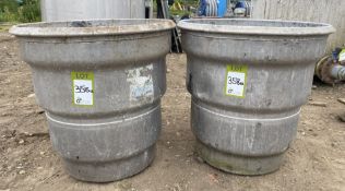 2 galvanised Vessels (Location Leeds - viewing and