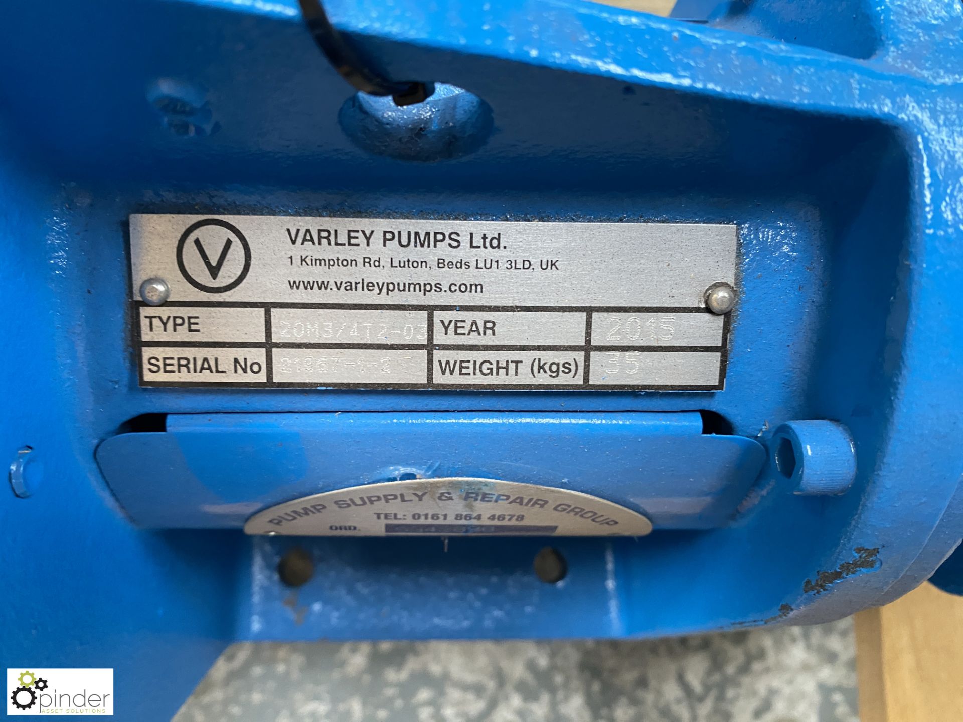 Varley 20M3/4T203 Pump, with WEG 0.55kw electric motor, unused (Location Carlisle Site 1) - Image 3 of 5