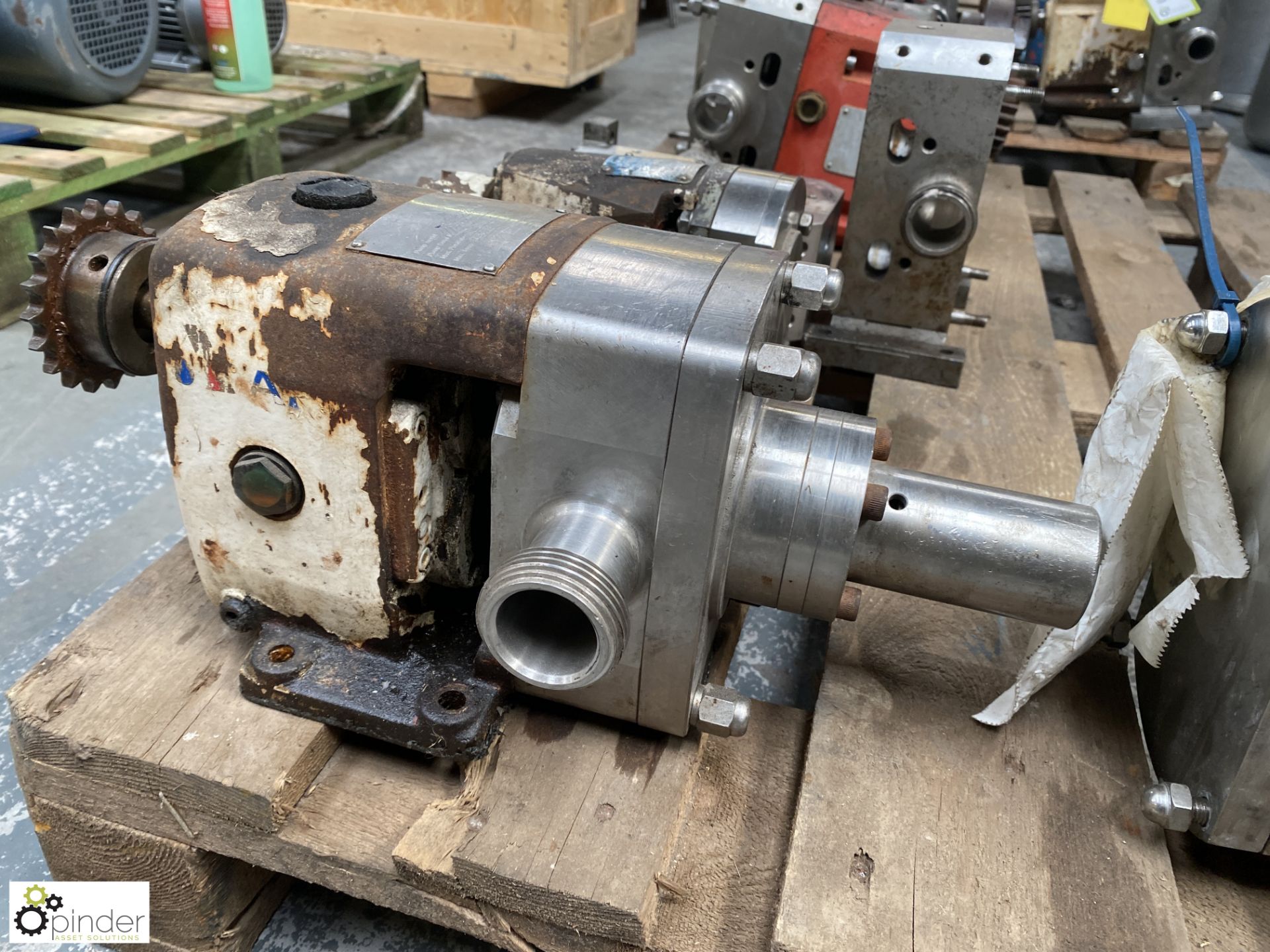 5 various stainless steel Lobe Pumps and 2 stainless steel Pump Heads, to pallet (Location - Image 7 of 8