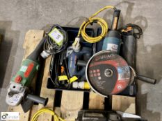 3 various Angle Grinders, 110volts and Bosch Jigsaw, 110volts (Location Carlisle Site 1)