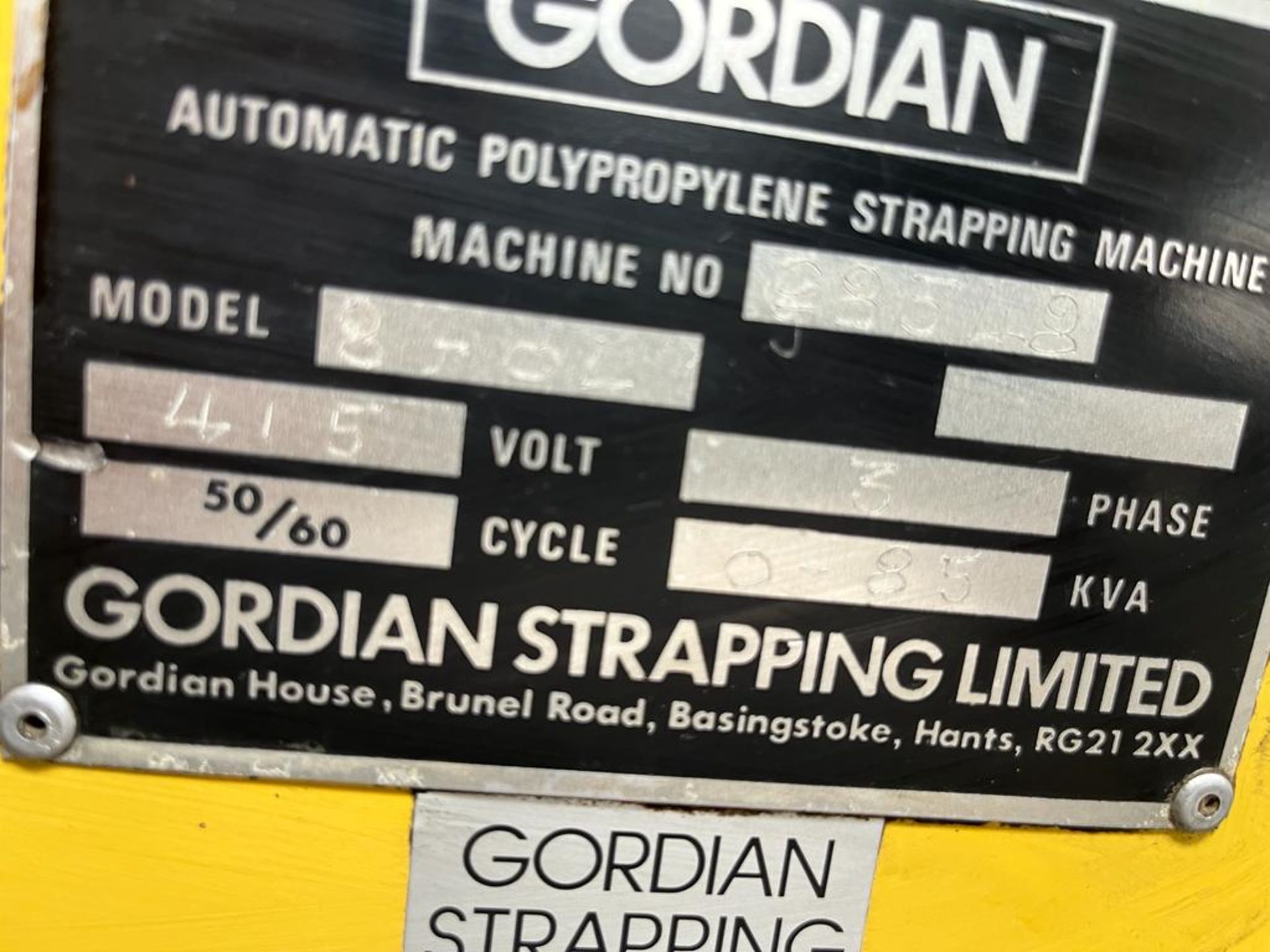 Gordian Bandstrapper, with removable ram bundler, 415volts (LOCATION: Keighley) - Image 6 of 7