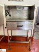 Stainless steel Inspection Booth, with drawer, 750mm x 800mm x 1460mm (Lift Out Fee: £10 plus VAT)