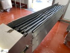 Stainless steel Conveyor, 2500mm x 350mm, incomplete – no motor (Lift Out Fee: £20 plus VAT)