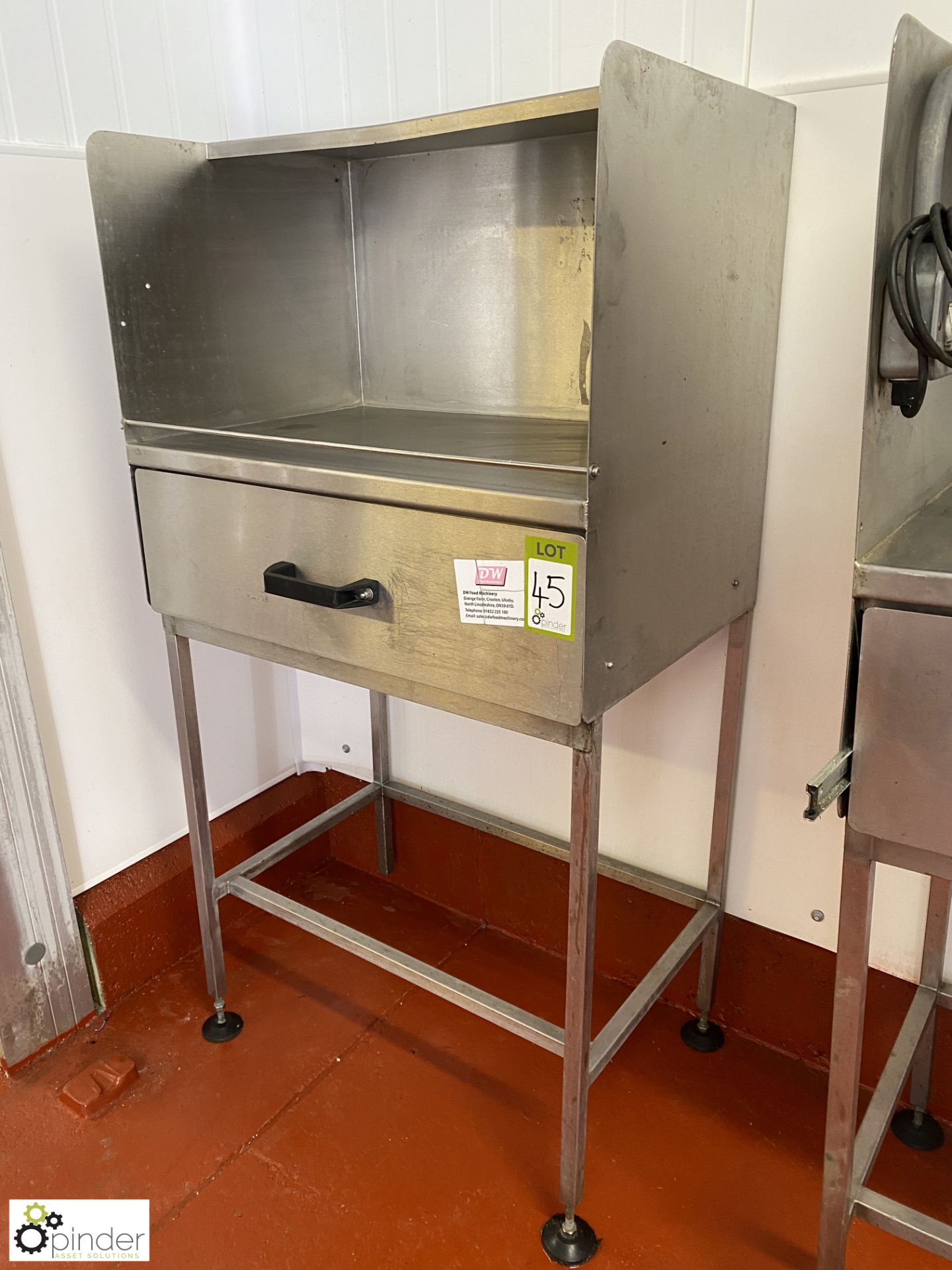 Stainless steel Inspection Booth, with drawer, 750mm x 800mm x 1460mm (Lift Out Fee: £10 plus VAT) - Image 2 of 3