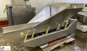 Blackrow stainless steel Vibratory Feed Unit, chute size 1750mm x 300mm, year 2010, serial number