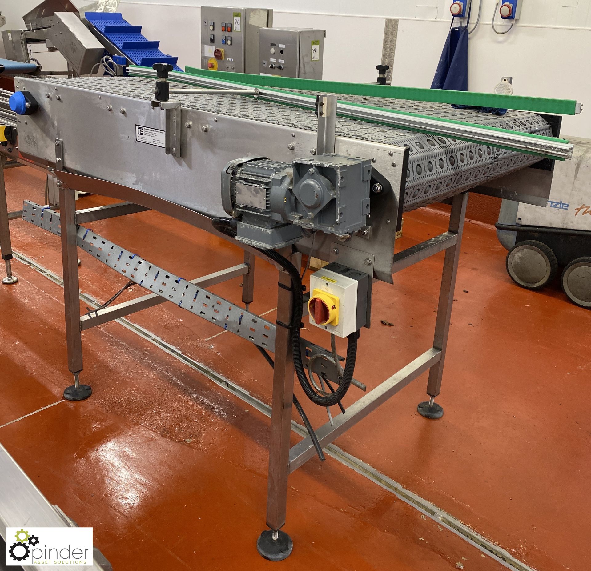 Mobility Engineering stainless steel Conveyor, 1600mm x 910mm, 415volts (Lift Out Fee: £30 plus - Image 3 of 7