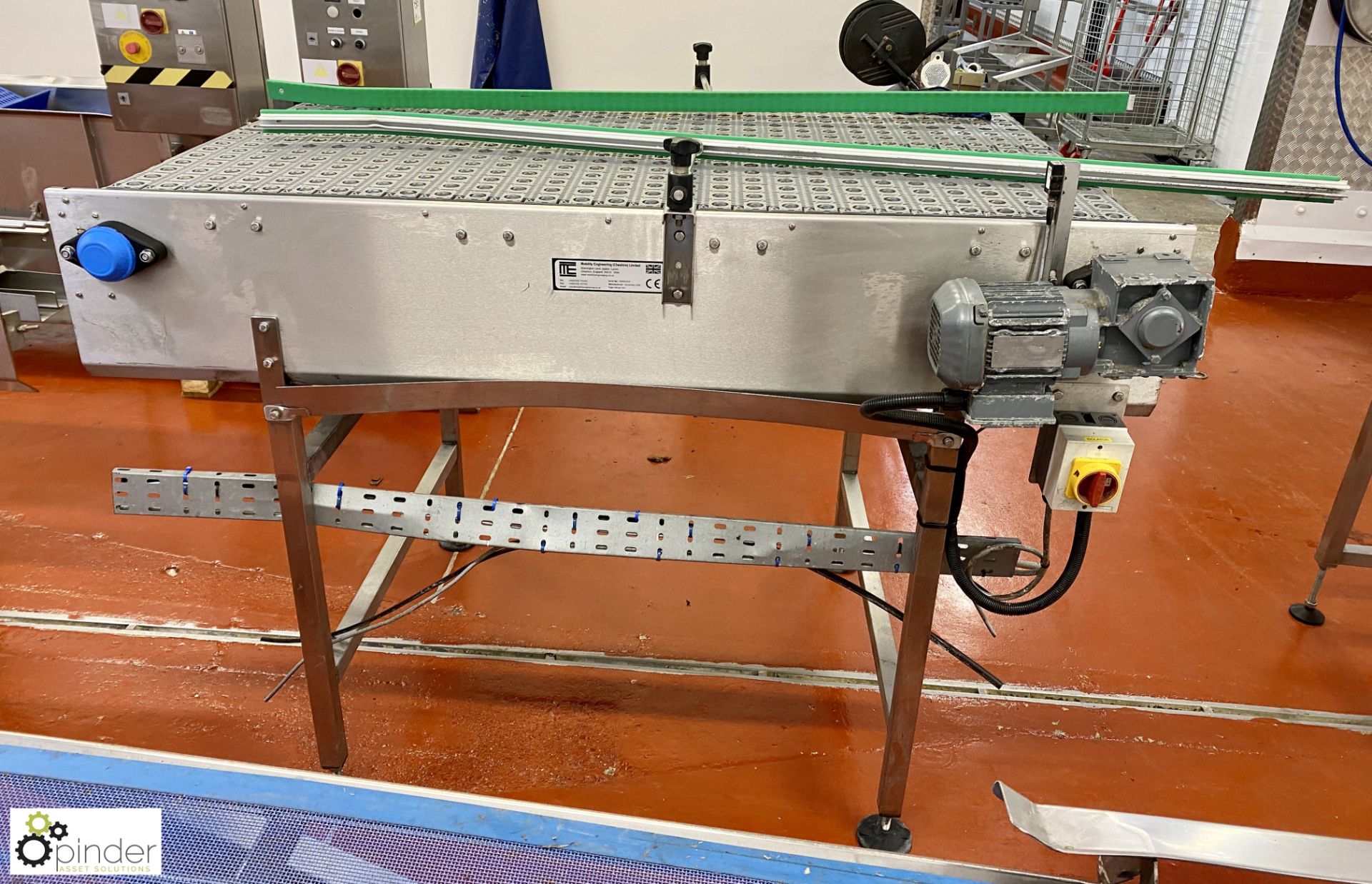 Mobility Engineering stainless steel Conveyor, 1600mm x 910mm, 415volts (Lift Out Fee: £30 plus - Image 2 of 7