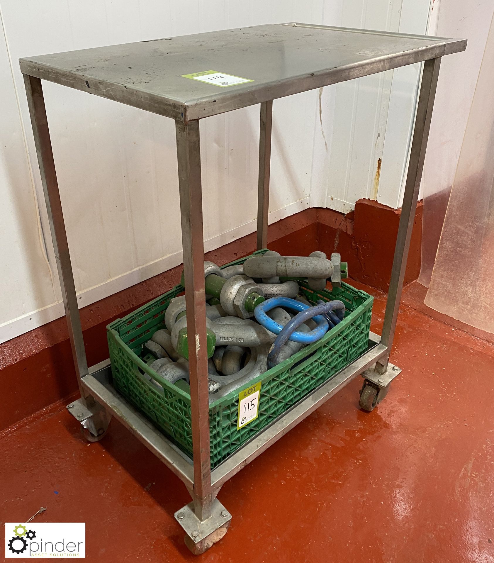 Stainless steel mobile Trolley, 700mm x 300mm x 1000mm (Lift Out Fee: £5 plus VAT) - Image 2 of 3
