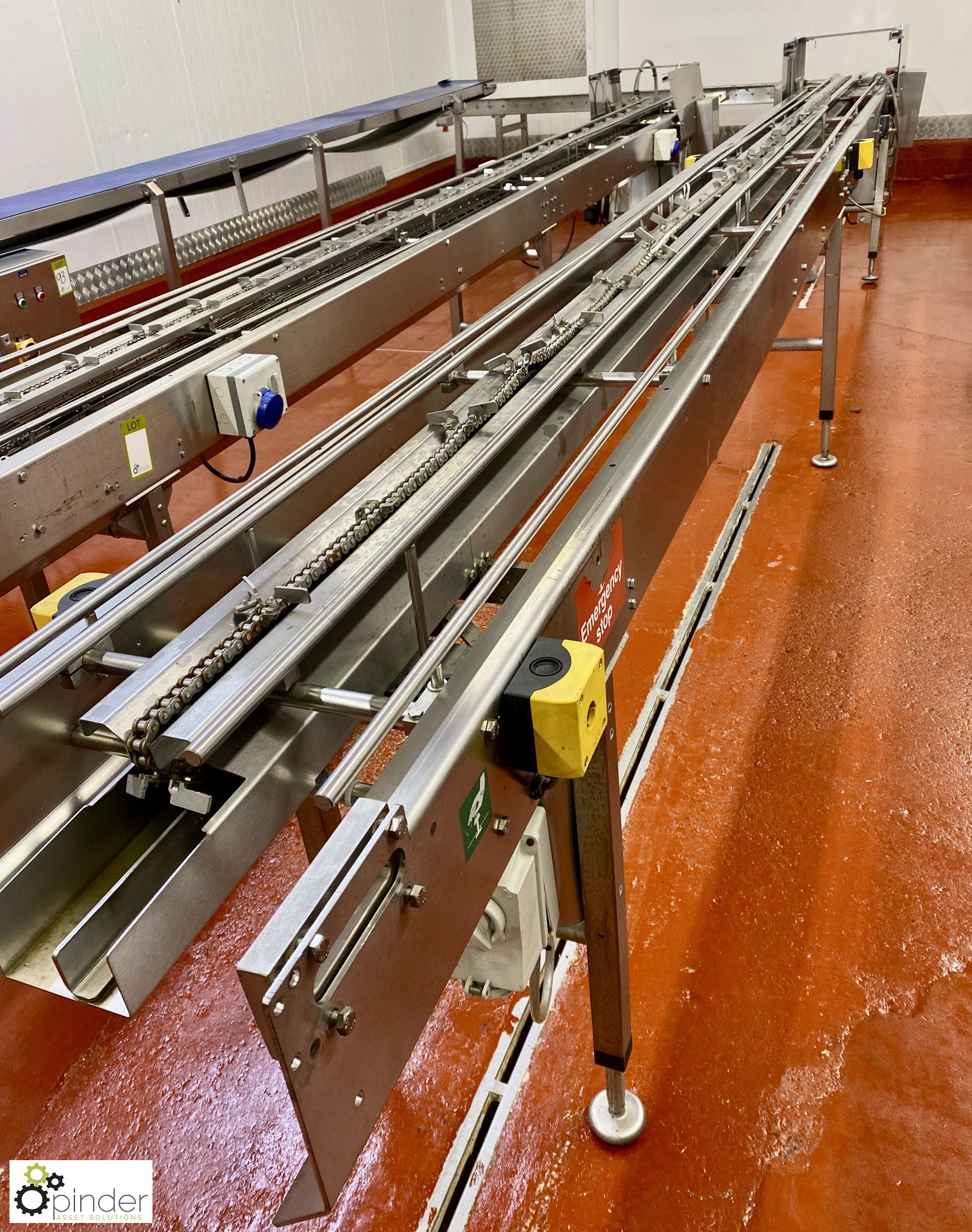 Stainless steel chain type Conveyor, 5000mm x 250mm, 415volts (Lift Out Fee: £30 plus VAT) - Image 5 of 6