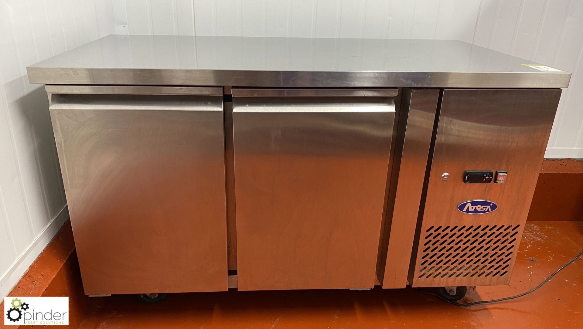 Atosa M-EPF3422 stainless steel mobile Refrigerated Counter, 240volts, 1360mm x 700mm x 840mm (