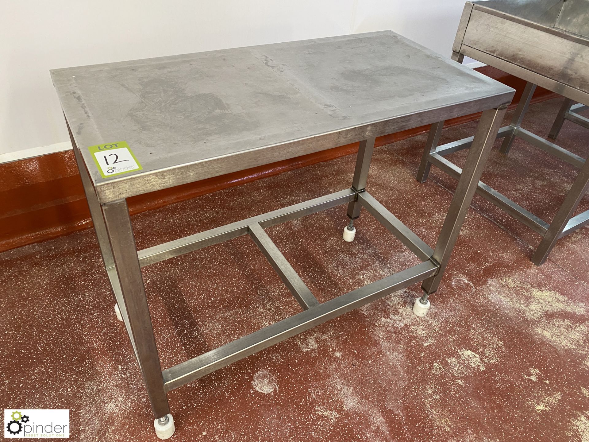 Stainless steel Preparation Table, 1000mm x 500mm x 875mm (Lift Out Fee: £10 plus VAT) - Image 2 of 3