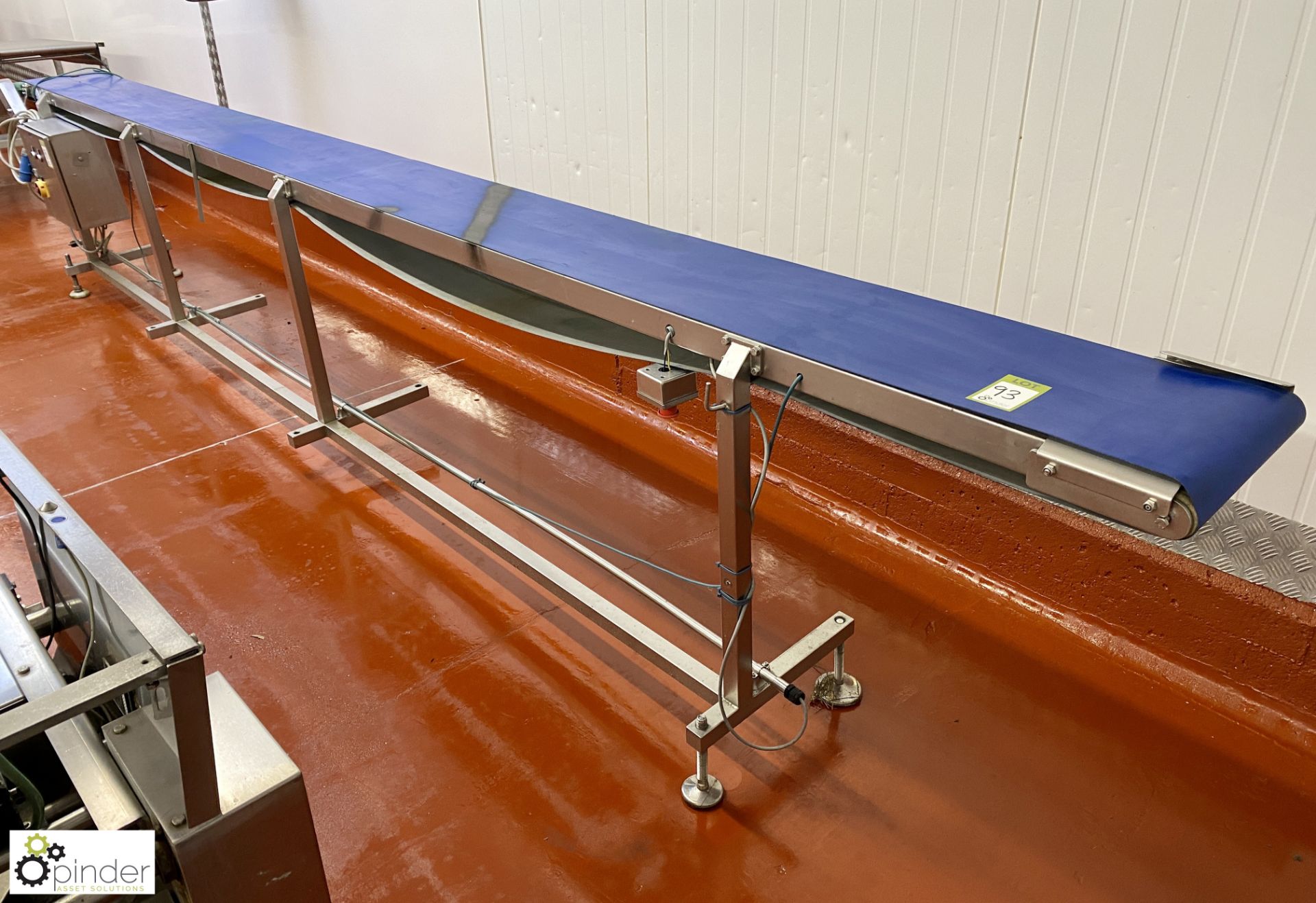 Stainless steel Belt Conveyor, 4950mm x 310mm, 240volts (Lift Out Fee: £30 plus VAT) - Image 5 of 6