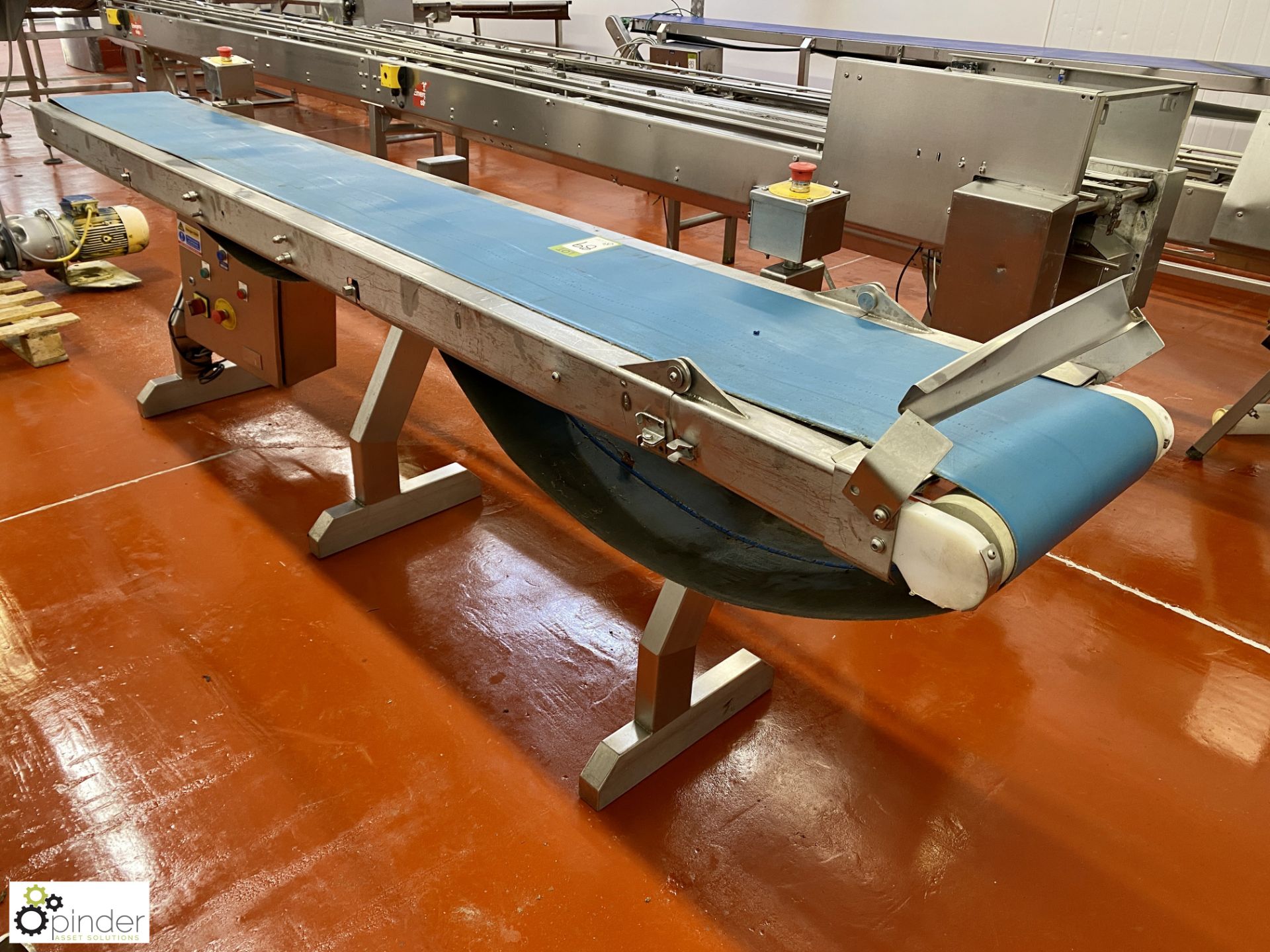 Stainless steel Belt Conveyor, 2800mm x 300mm, 240volts (Lift Out Fee: £30 plus VAT) - Image 2 of 6
