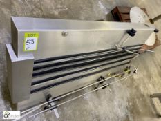 Stainless steel height adjustable Conveyor Table, belt 350mm x 1400mm (Lift Out Fee: £10 plus VAT)