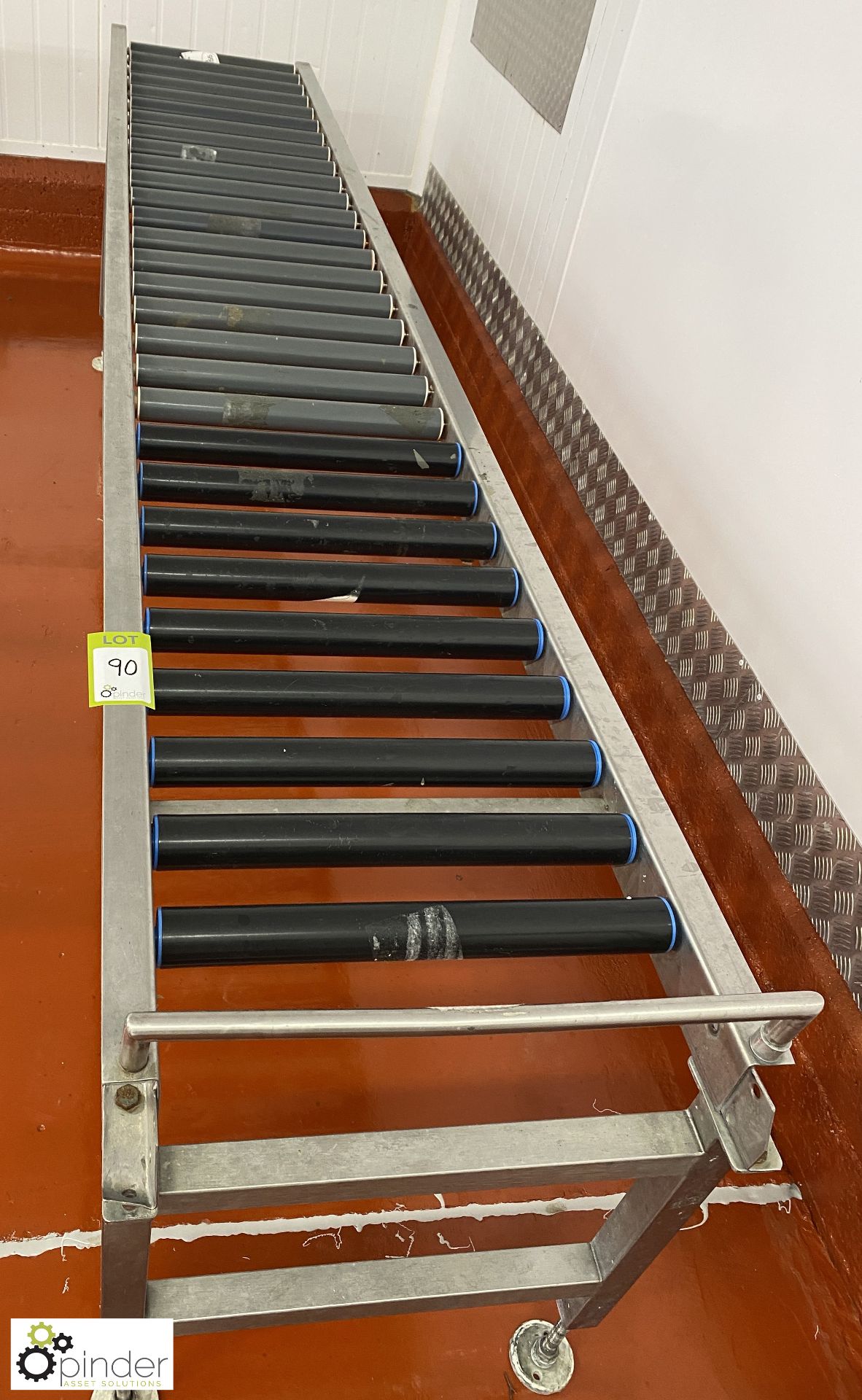 Stainless steel framed Roller Conveyor, 3050mm x 540mm x 450mm (Lift Out Fee: £30 plus VAT) - Image 2 of 3