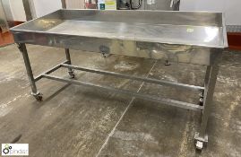 Stainless steel Gutting Table, 2050mm x 880mm x 950mm (Lift Out Fee: £10 plus VAT)