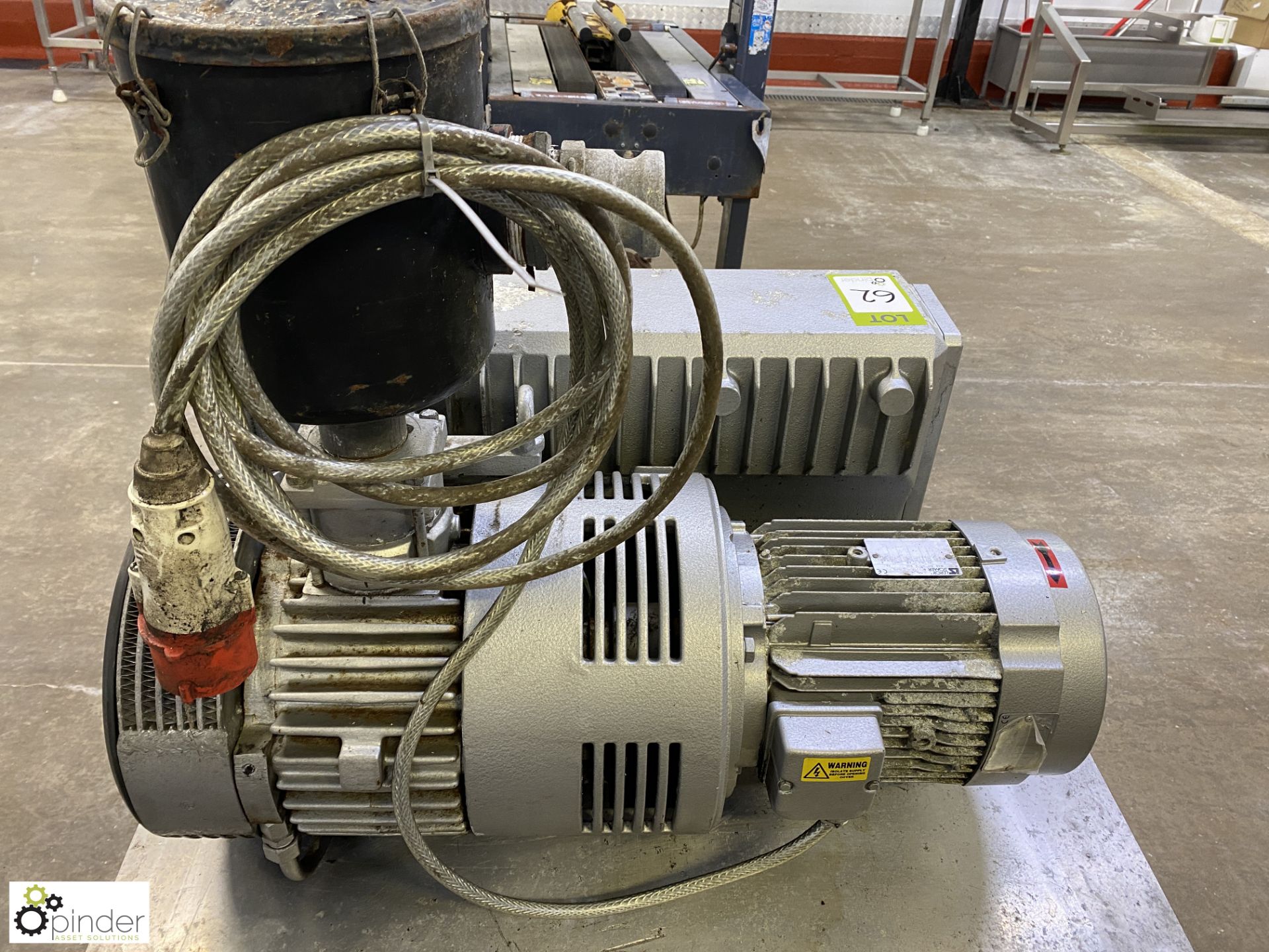 Busch RA 6160-C-401 QLXX Vacuum Pump, mounted on mobile stand (Lift Out Fee: £10 plus VAT) - Image 2 of 6