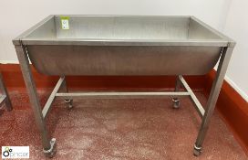 Unitech stainless steel mobile Tumbling Tank, 1225mm x 700mm x 1010mm (Lift Out Fee: £100 plus VAT)