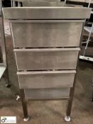 Stainless steel 3-door Utensil Storage Unit, 400mm x 650mm x 870mm