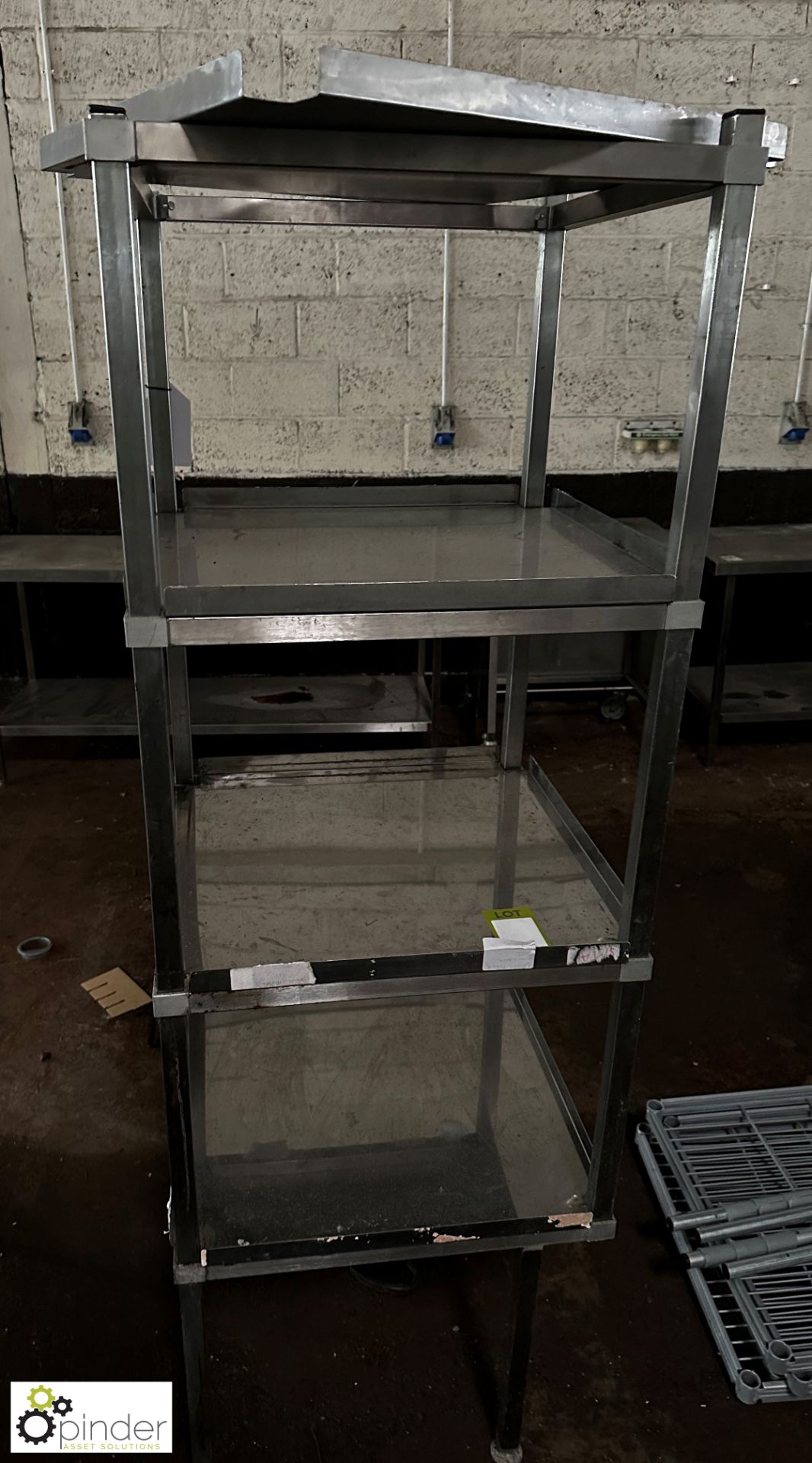 Stainless steel 4-shelf Rack, 600mm x 600mm x 1790mm - Image 2 of 3