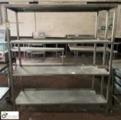 Stainless steel 4-shelf Rack, 1620mm x 500mm x 1820mm