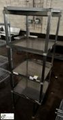 Stainless steel 4-shelf Rack, 600mm x 600mm x 1790mm