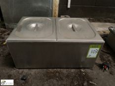 Stainless steel twin pan Bain Marie