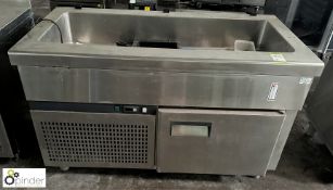 Stainless steel Chilled Counter, 1450mm x 750mm x 880mm