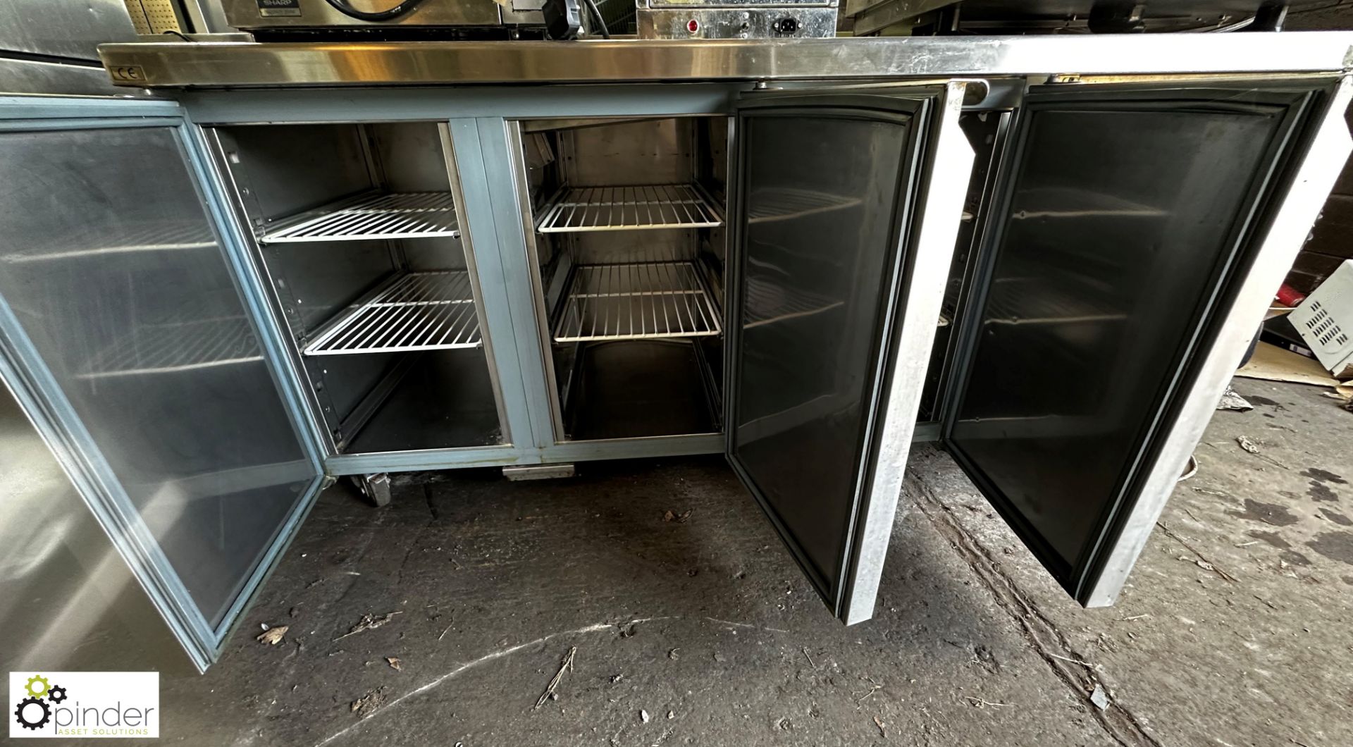 Stainless steel mobile 3-door Refrigerated Counter, 1880mm x 700mm x 860mm - Image 2 of 8