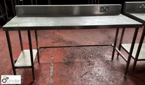 Stainless steel Preparation Table, 1800mm x 700mm x 910mm, with integrated power socket