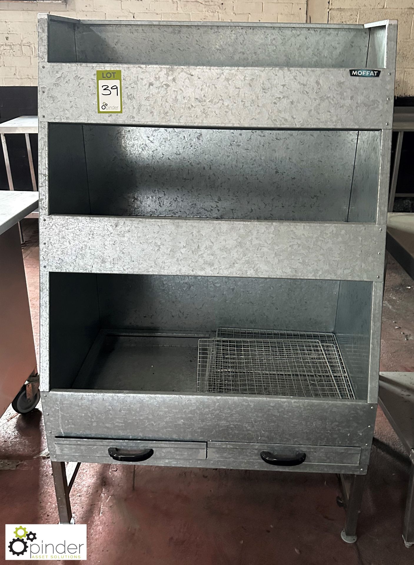 Moffat galvanised Drying Cabinet, 420mm x 670mm x 1460mm