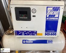 Fiac SCS600-300 receiver mounted Air Compressor, 10bar, 131hours, serial number BH228256