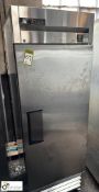 True T19FZ stainless steel mobile single door Freezer, 680mm x 620mm x 2000mm