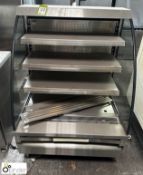 Stainless steel Display Fridge, 880mm x 760mm x 1300mm