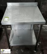 Stainless steel Preparation Table, 650mm x 610mm x 890mm, with under shelf