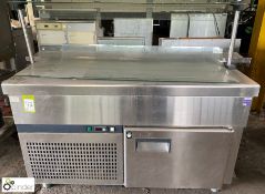 Stainless steel Chilled Counter, 1450mm x 750mm x 880mm