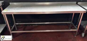 Stainless steel Preparation Table, 2000mm x 600mm x 860mm