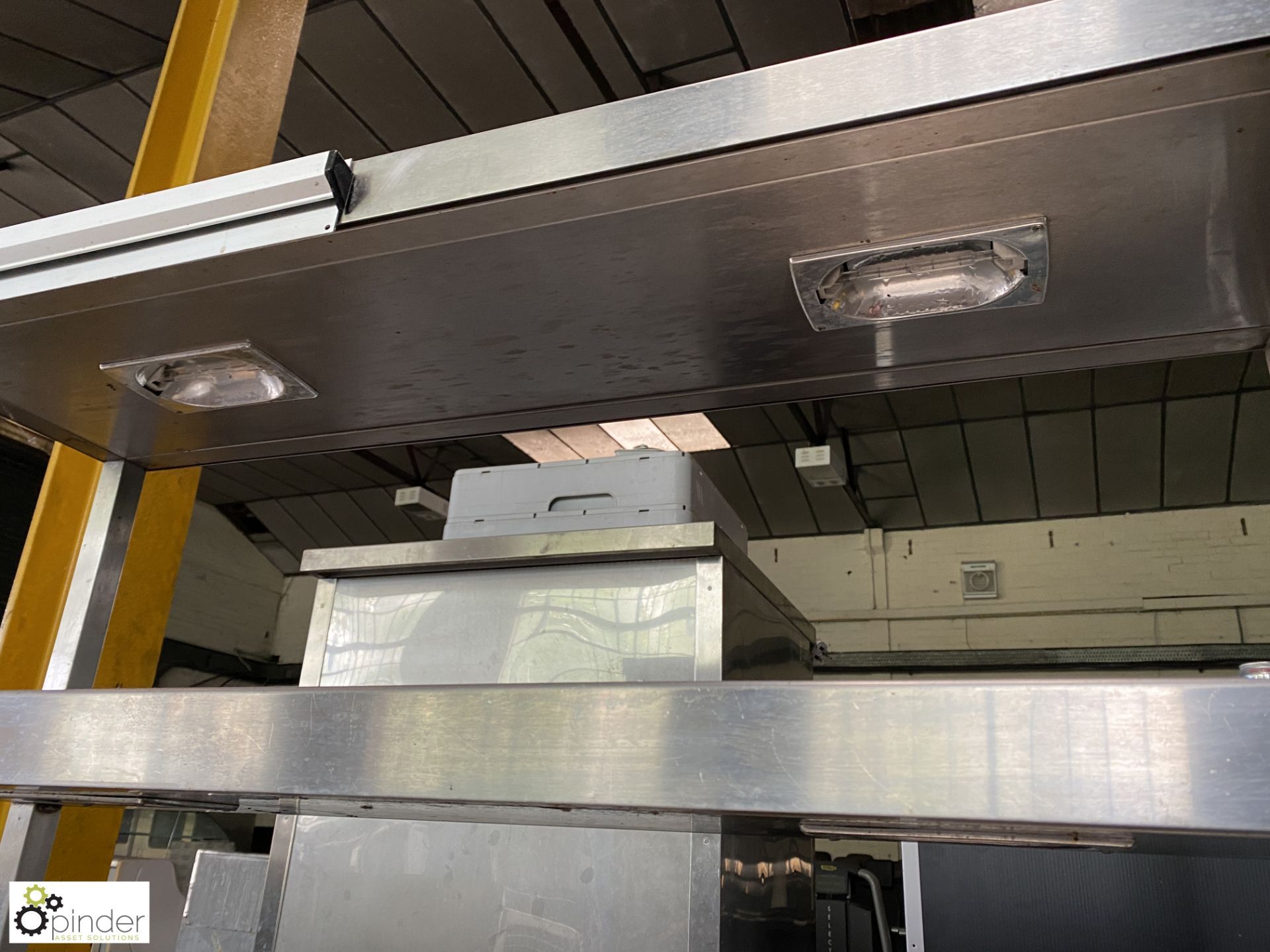 Stainless steel heated Servery Counter, 1100mm x 700mm x 400mm, with pass - Image 3 of 4