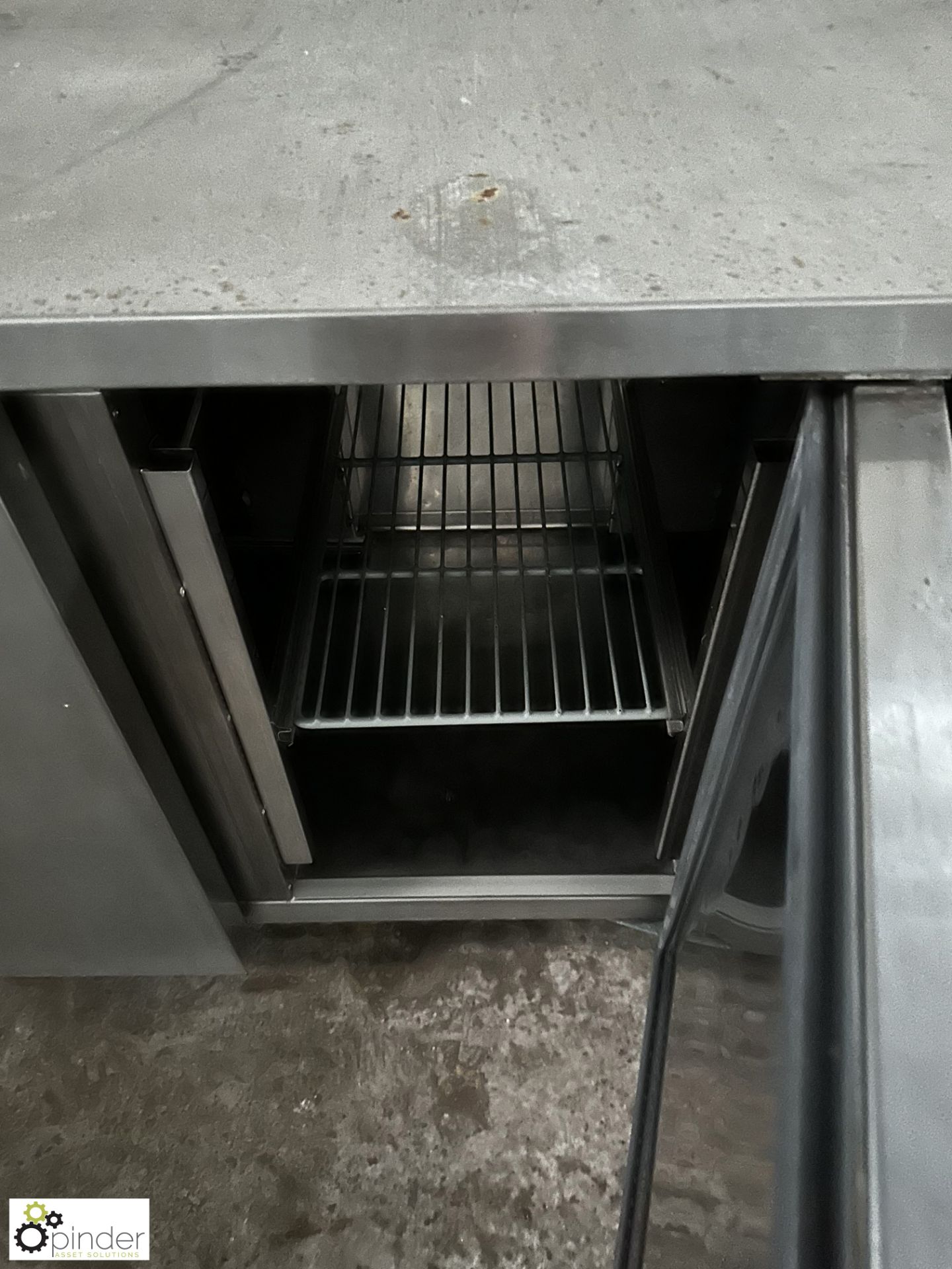 Williams stainless steel mobile 3-door Fridge Counter, 1880mm x 660mm x 860mm (spares or repairs) - Image 3 of 4
