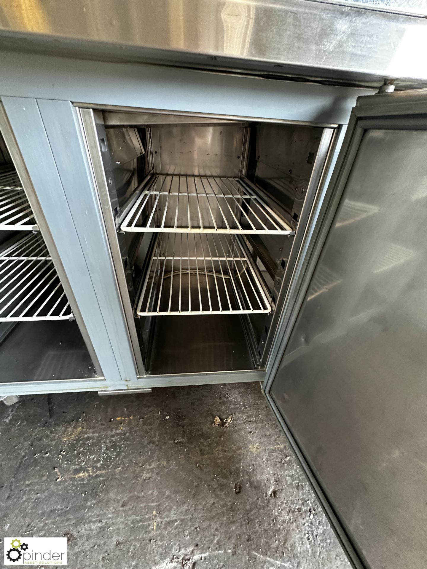 Stainless steel mobile 3-door Refrigerated Counter, 1880mm x 700mm x 860mm - Image 4 of 8