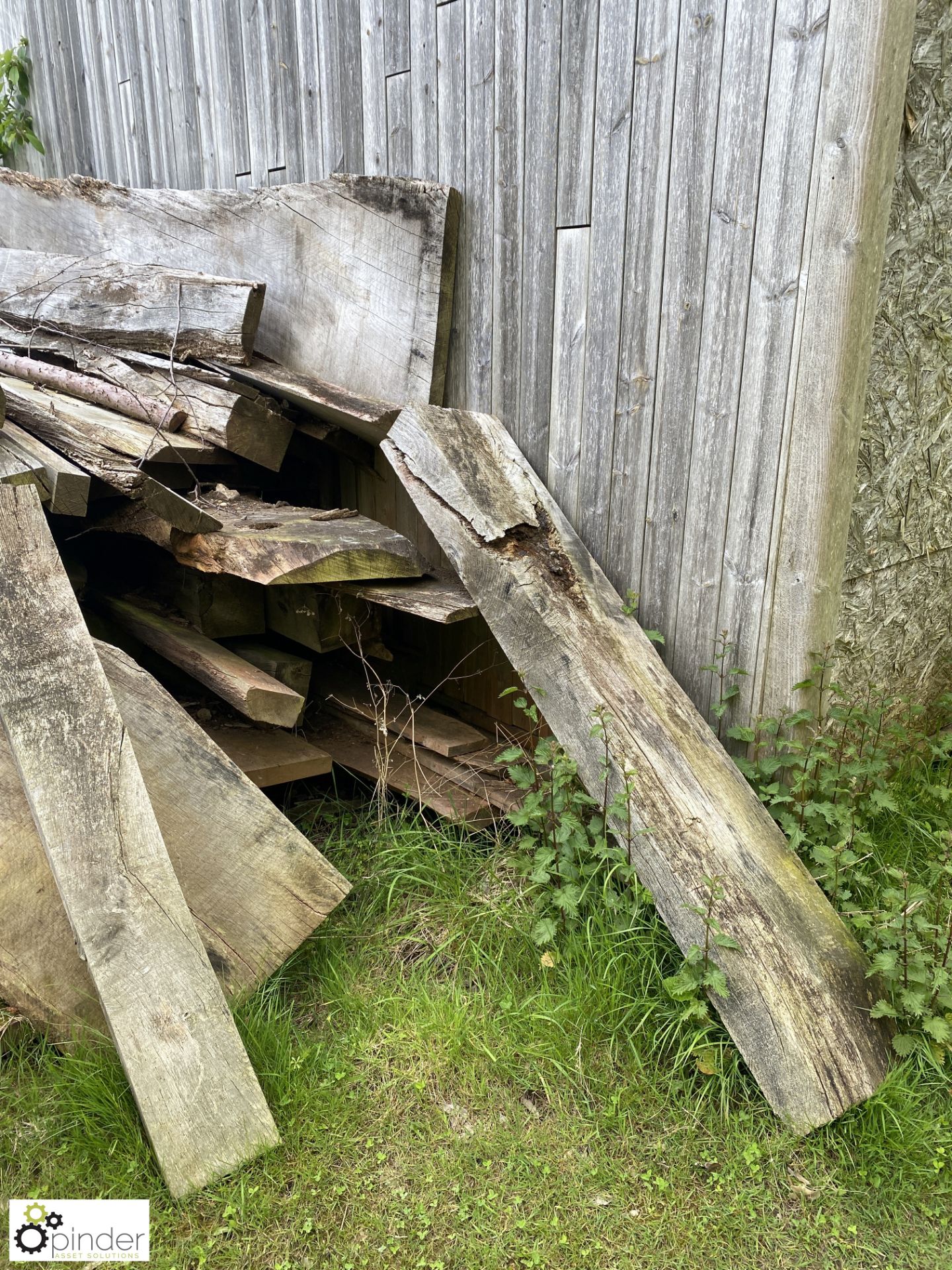 Quantity various Hardwood and Softwood including beams, board and logs, by right side of roller - Image 6 of 9