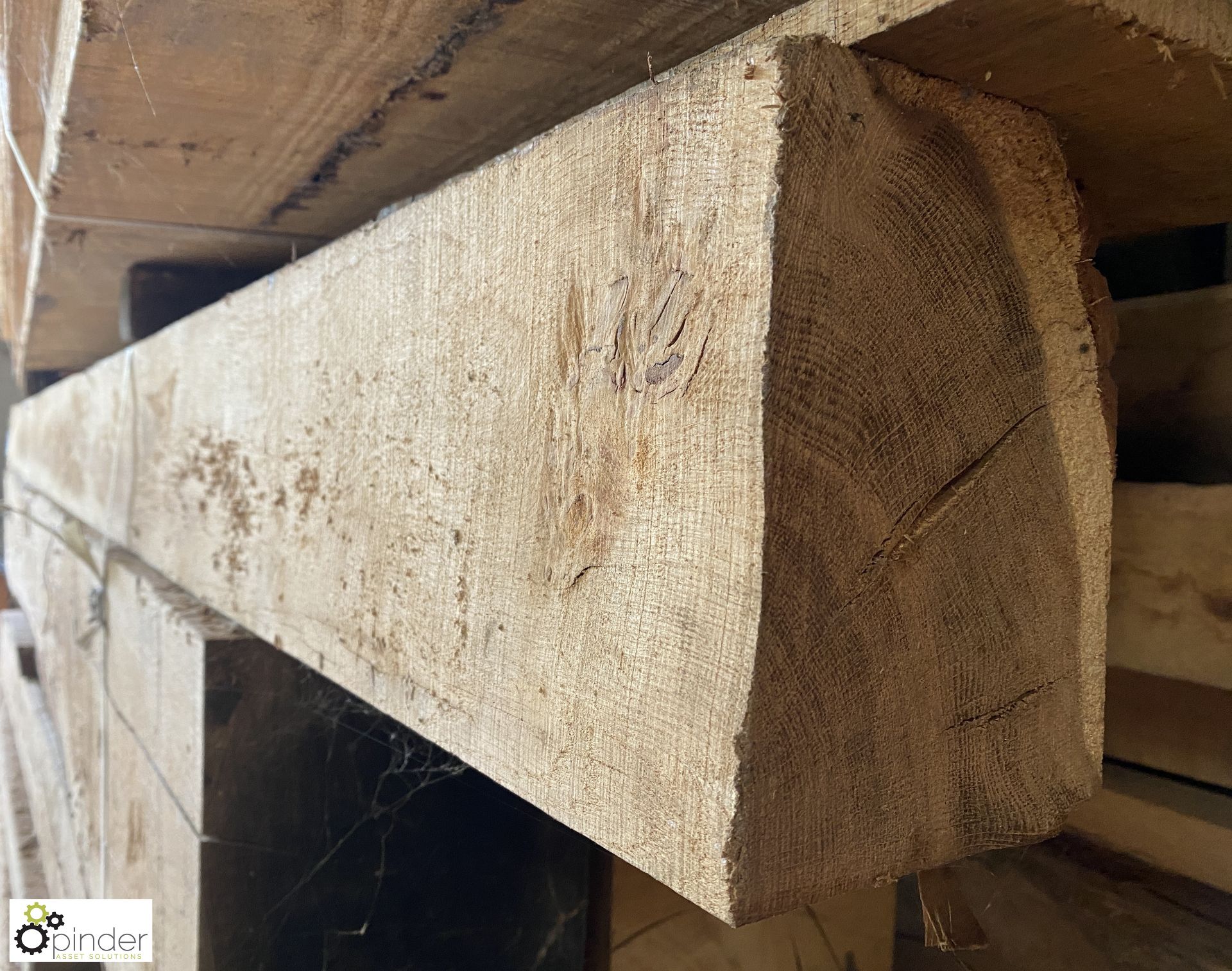 Air dried Oak Beam, 3820mm x 190mm x 130mm - Image 4 of 5