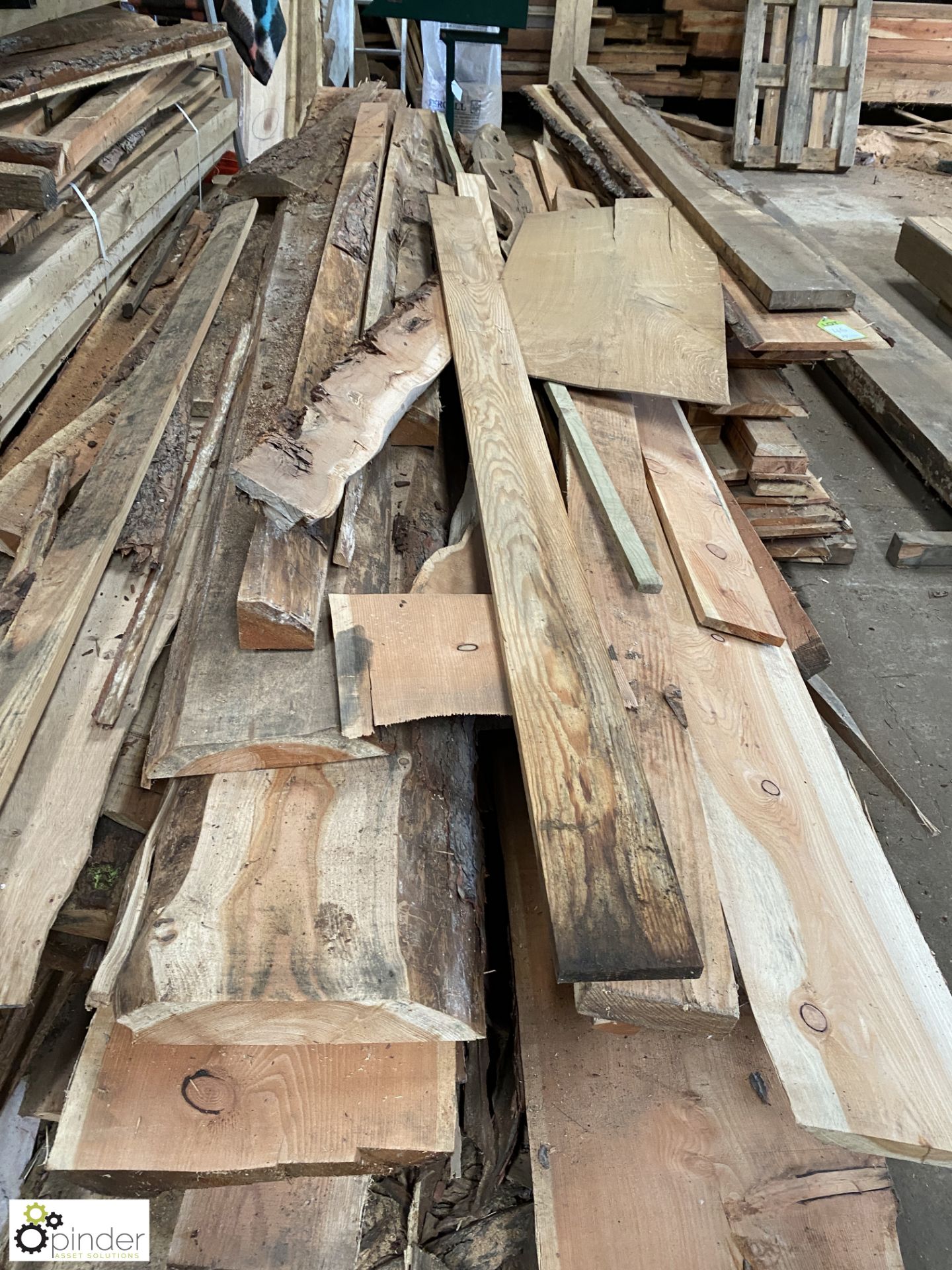 Quantity mixed Boards, comprising pine, oak, yew, etc - Image 8 of 11