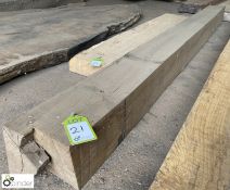 Air dried Oak Beam, 3000mm x 190mm x 190mm