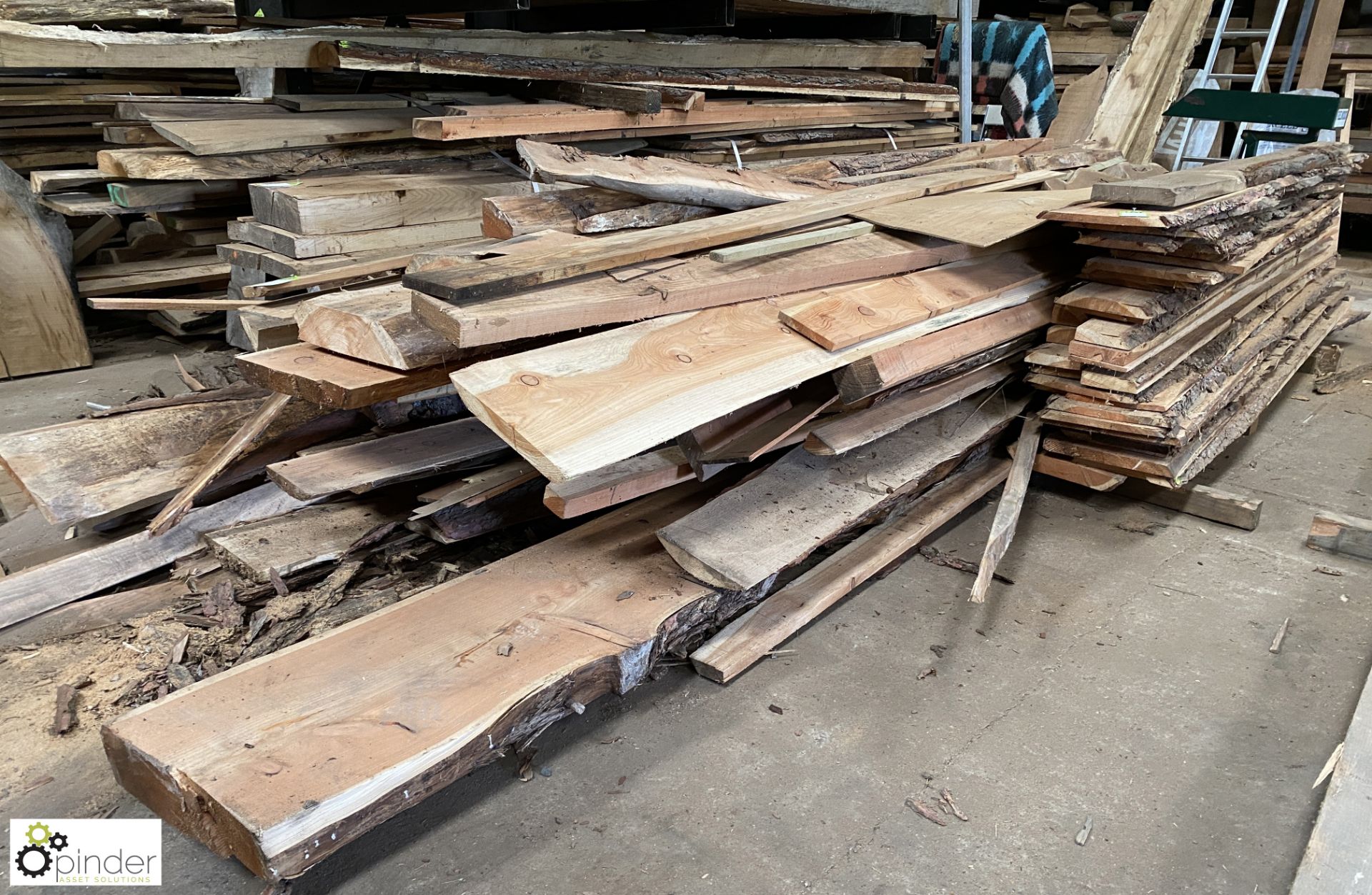 Quantity mixed Boards, comprising pine, oak, yew, etc - Image 2 of 11